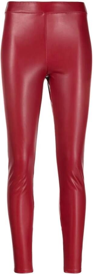 Michael Kors Legging met leren-effect Rood
