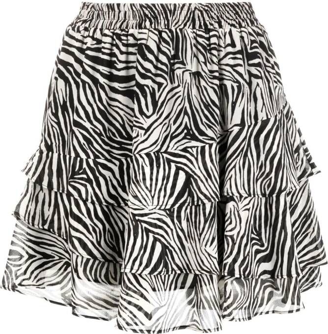 Michael Kors Mini-plooirok met luipaardprint Rood