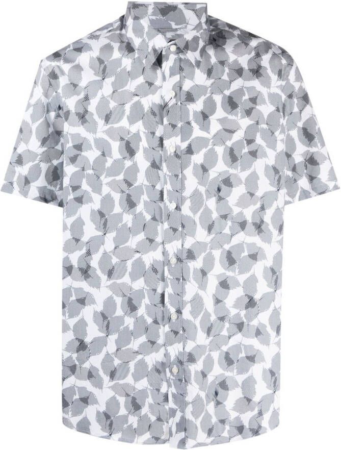 Michael Kors Overhemd met bladerprint Wit