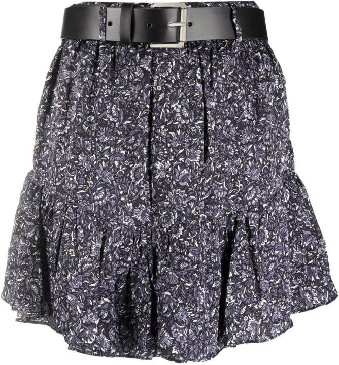 Michael Kors Rok met ceintuur Zwart