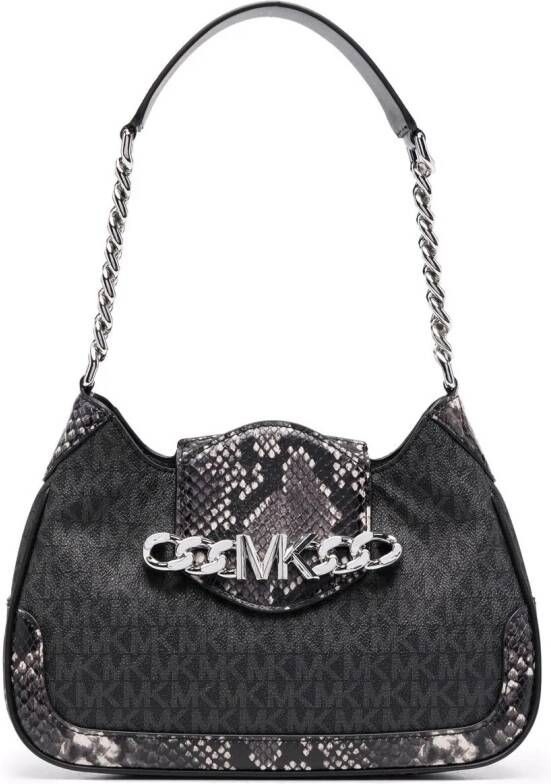 Michael Kors Schoudertas met monogramprint Zwart