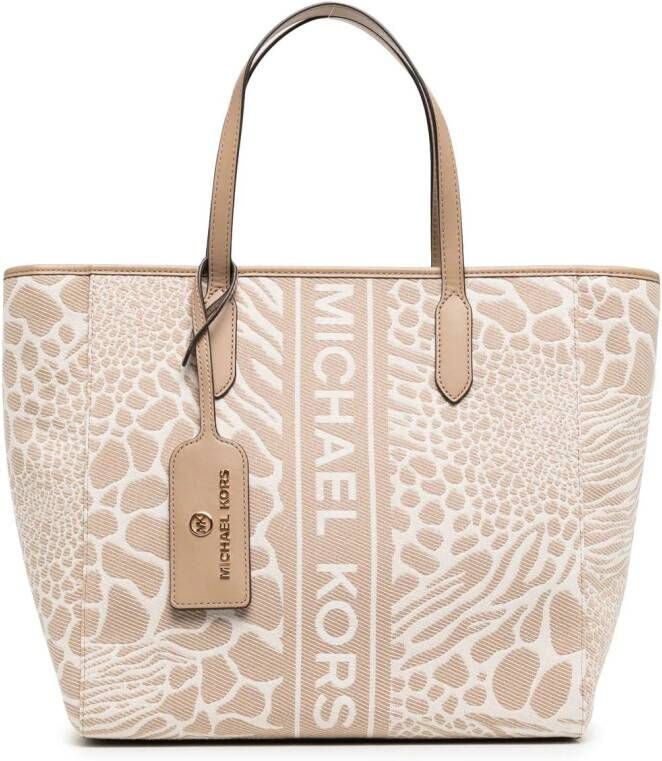 Michael Kors Jet Set portemonnee met monogramprint Bruin