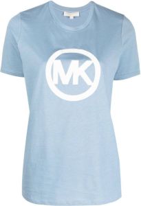 Michael Kors T-shirt met logoprint Blauw