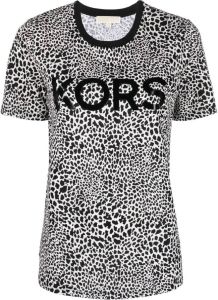 Michael Kors T-shirt met luipaardprint Zwart