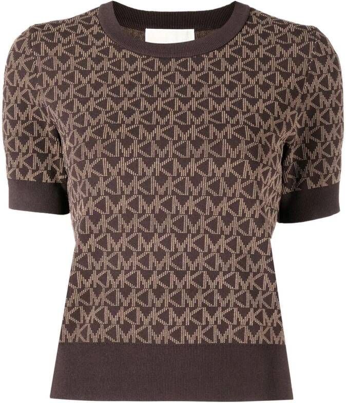 Michael Kors Top met jacquard Bruin