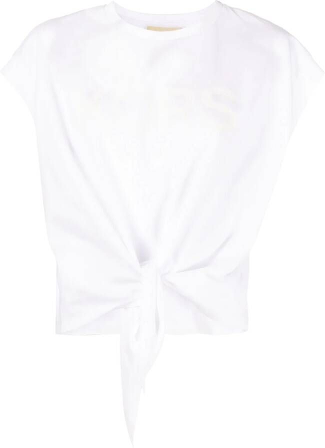 Michael Kors Top met logo taillestrik Wit