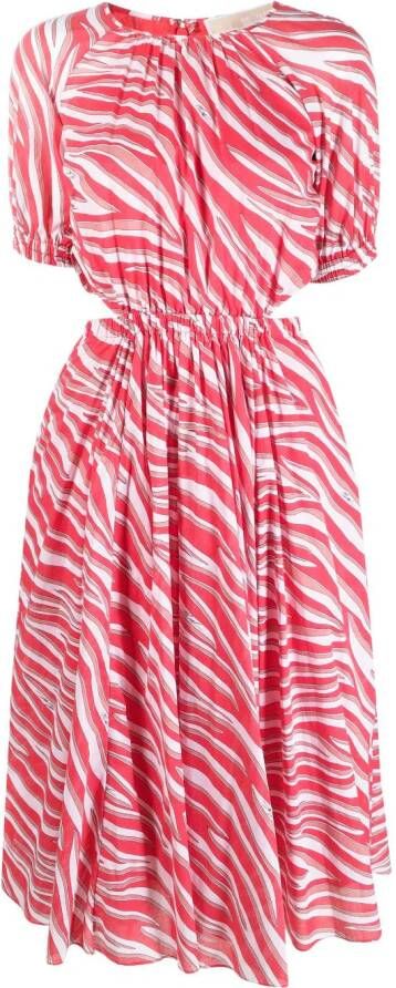 Michael Kors Midi-jurk met zebraprint Roze