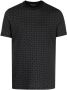 Michael Kors T-shirt met monogram en jacquard Zwart - Thumbnail 1