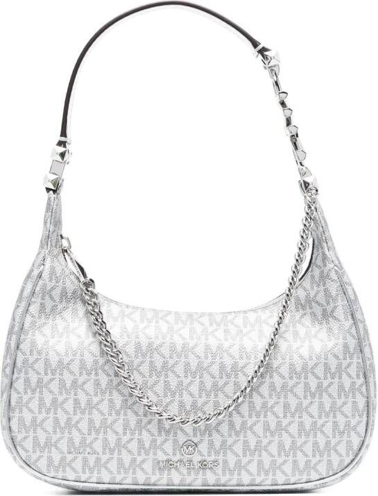 Michael Kors Schoudertas met monogrampatroon Zilver