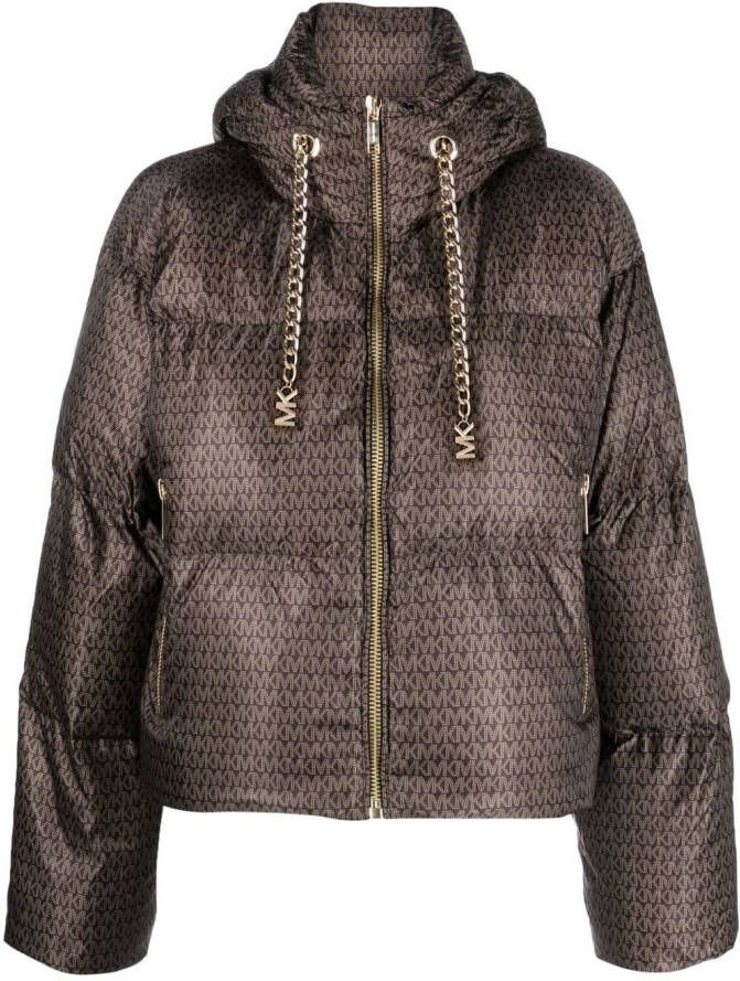 Michael Kors Jack met monogramprint Bruin