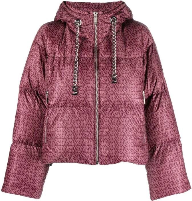 Michael Kors Sweaterjurk met logo intarsia Roze