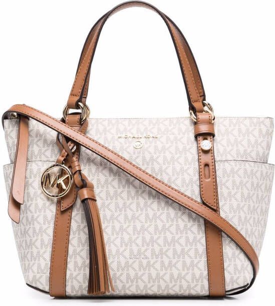 Michael Kors Sinclair schoudertas met logoprint Beige