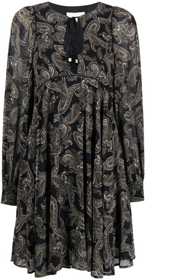 Michael Kors Jurk met paisley-print Zwart