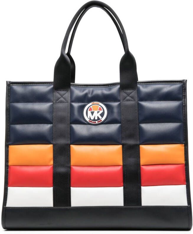 Michael Kors Shopper met logopatch Blauw