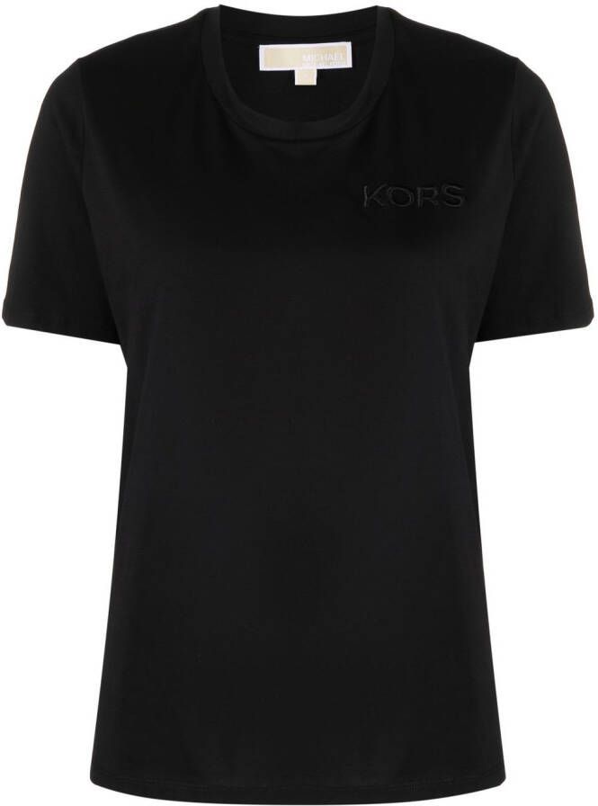 Michael Kors T-shirt met geborduurd logo Zwart