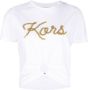Michael Kors T-shirt met gesmockt detail Wit - Thumbnail 1