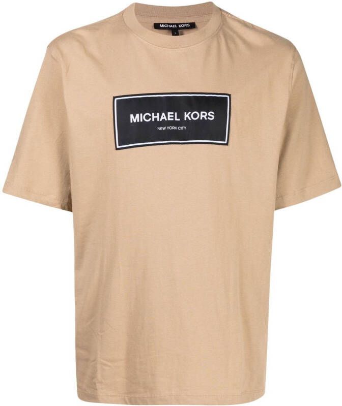 Michael Kors T-shirt met logoprint Beige