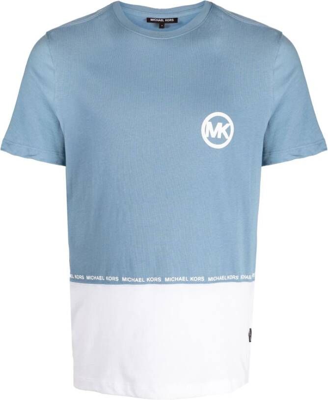 Michael Kors T-shirt met logoprint Blauw