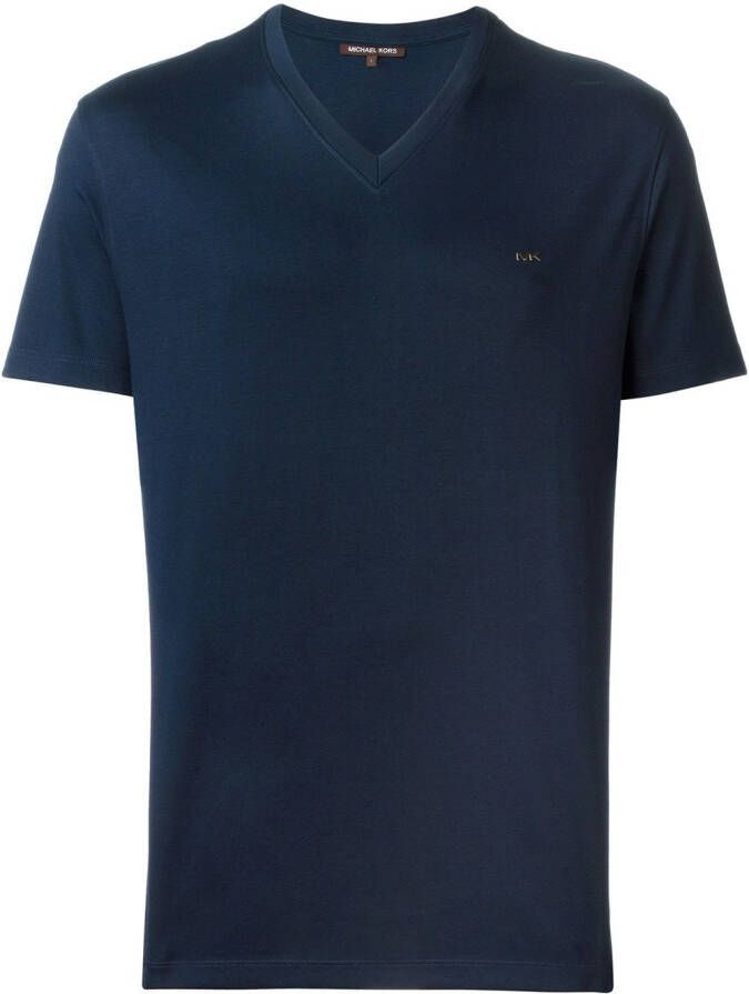 Michael Kors T-shirt met V-hals Blauw