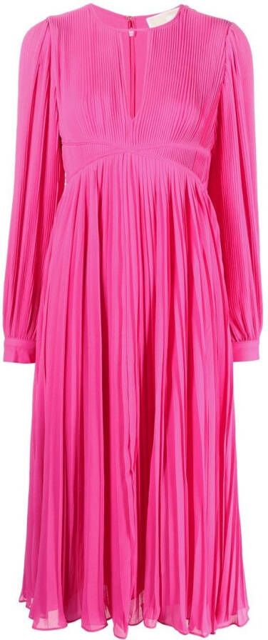 Michael Kors Midi-jurk met V-hals Roze