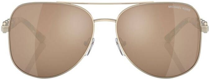 Michael Kors Zonnebril met piloten montuur Goud