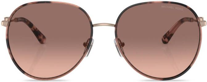 Michael Kors Zonnebril met rond montuur Metallic