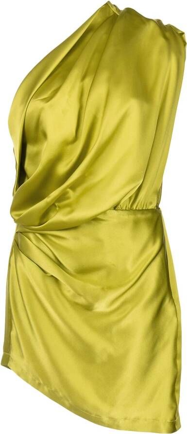 Michelle Mason Asymmetrische mini-jurk Geel