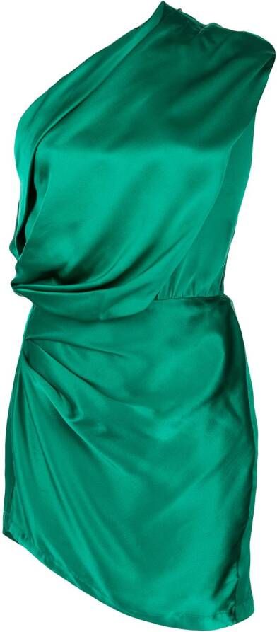 Michelle Mason Asymmetrische mini-jurk Groen