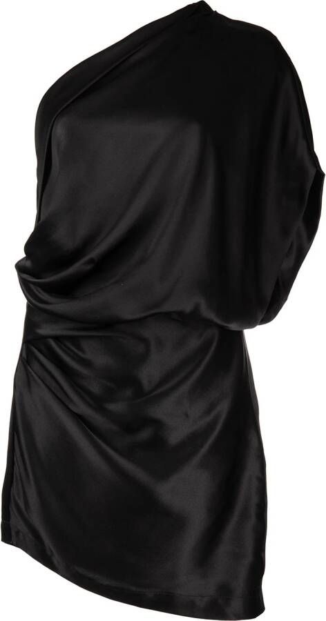 Michelle Mason Asymmetrische mini-jurk Zwart