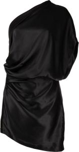 Michelle Mason Asymmetrische mini jurk dames zijde 10 Zwart
