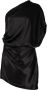 Michelle Mason Asymmetrische mini jurk dames zijde 10 Zwart - Thumbnail 1