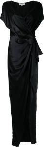 Michelle Mason Avondjurk met gedrapeerd detail Zwart