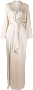 Michelle Mason Avondjurk met gestrikte voorkant Wit