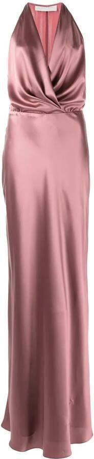 Michelle Mason Avondjurk met halternek Roze