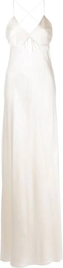 Michelle Mason Avondjurk met uitgesneden detail Wit
