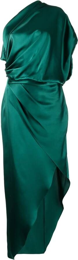 Michelle Mason Gedrapeerde midi-jurk Groen