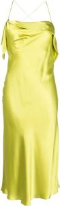 Michelle Mason Midi-jurk met col Groen