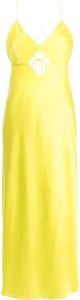 Michelle Mason Midi-jurk met uitgesneden detail Geel