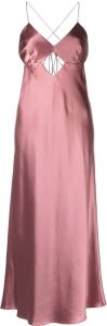 Michelle Mason Midi-jurk met uitgesneden detail Roze