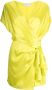 Michelle Mason Mini-jurk met gedrapeerd detail Geel - Thumbnail 1