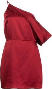 Michelle Mason Mini-jurk met gedrapeerde schouders Rood