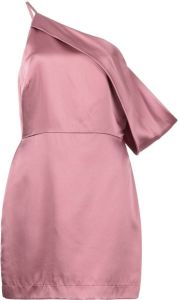 Michelle Mason Mini-jurk met gedrapeerde schouders Roze