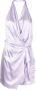 Michelle Mason Mini-jurk met open rug Paars - Thumbnail 1
