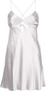 Michelle Mason Mini-jurk met uitgesneden detail Zilver