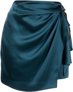 Michelle Mason Mini-rok met gedrapeerd detail Blauw