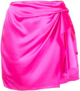 Michelle Mason Mini-rok met gedrapeerd detail Roze