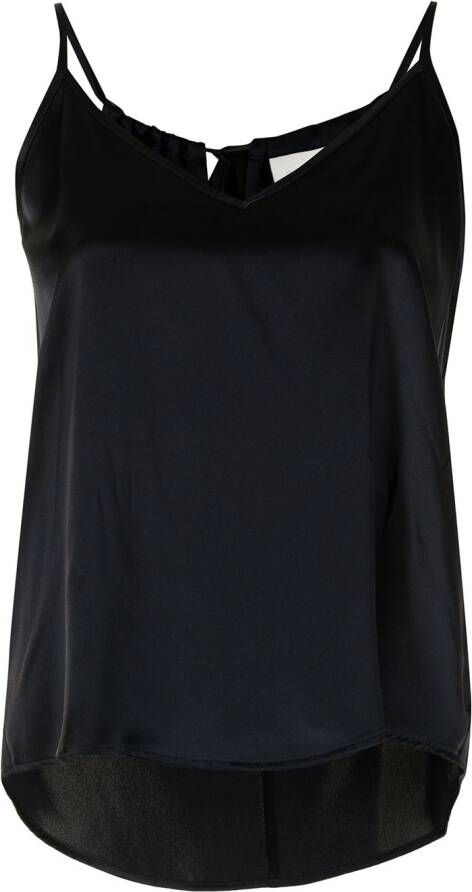 Michelle Mason Zijden hemd en shorts Blauw