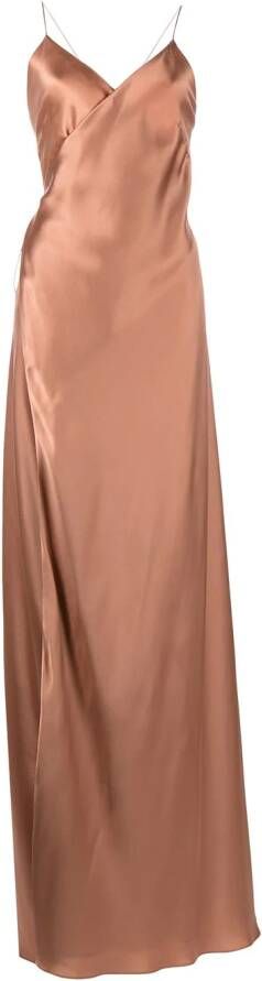 Michelle Mason Zijden jurk Beige