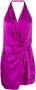 Michelle Mason Zijden mini-jurk Paars - Thumbnail 1
