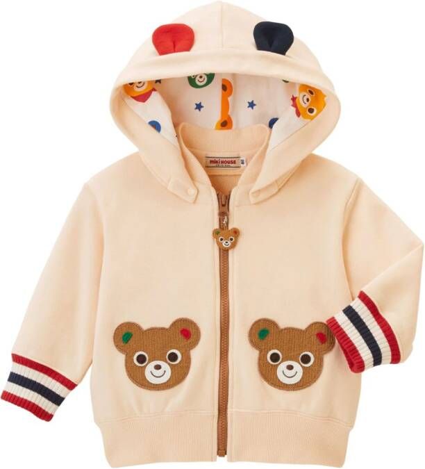 Miki House Jack met capuchon Beige
